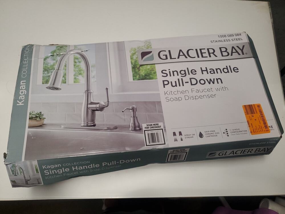 Glacier Bay 15" Stainless Pull-Down Kitchen Faucet No Weights Included New